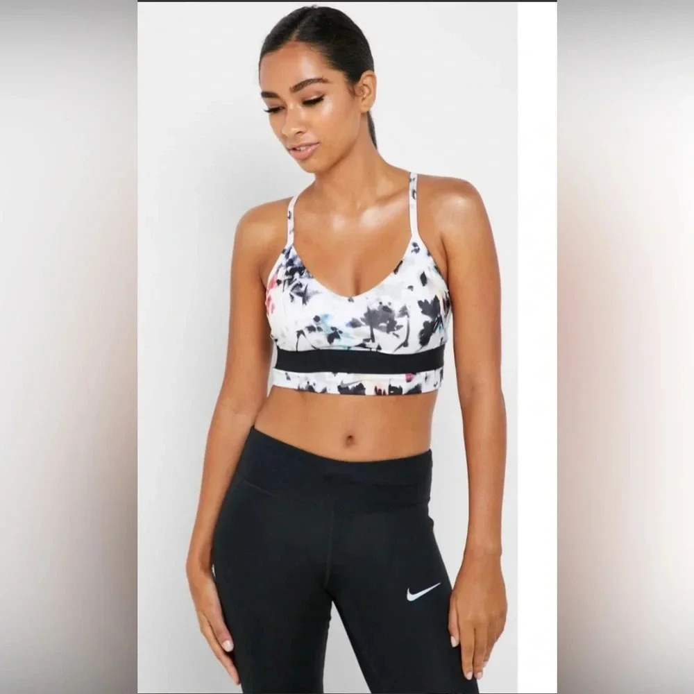 🖤 Nike Indy Floral Longline Bra Medium